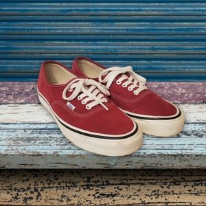 Vans Red Suede Tie Shoes